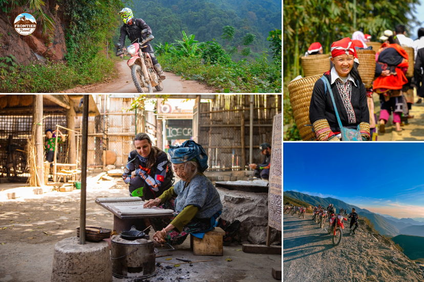 Visitor immersing in the open natural scenery and cultural atmosphere of Vietnam’s mountain regions.